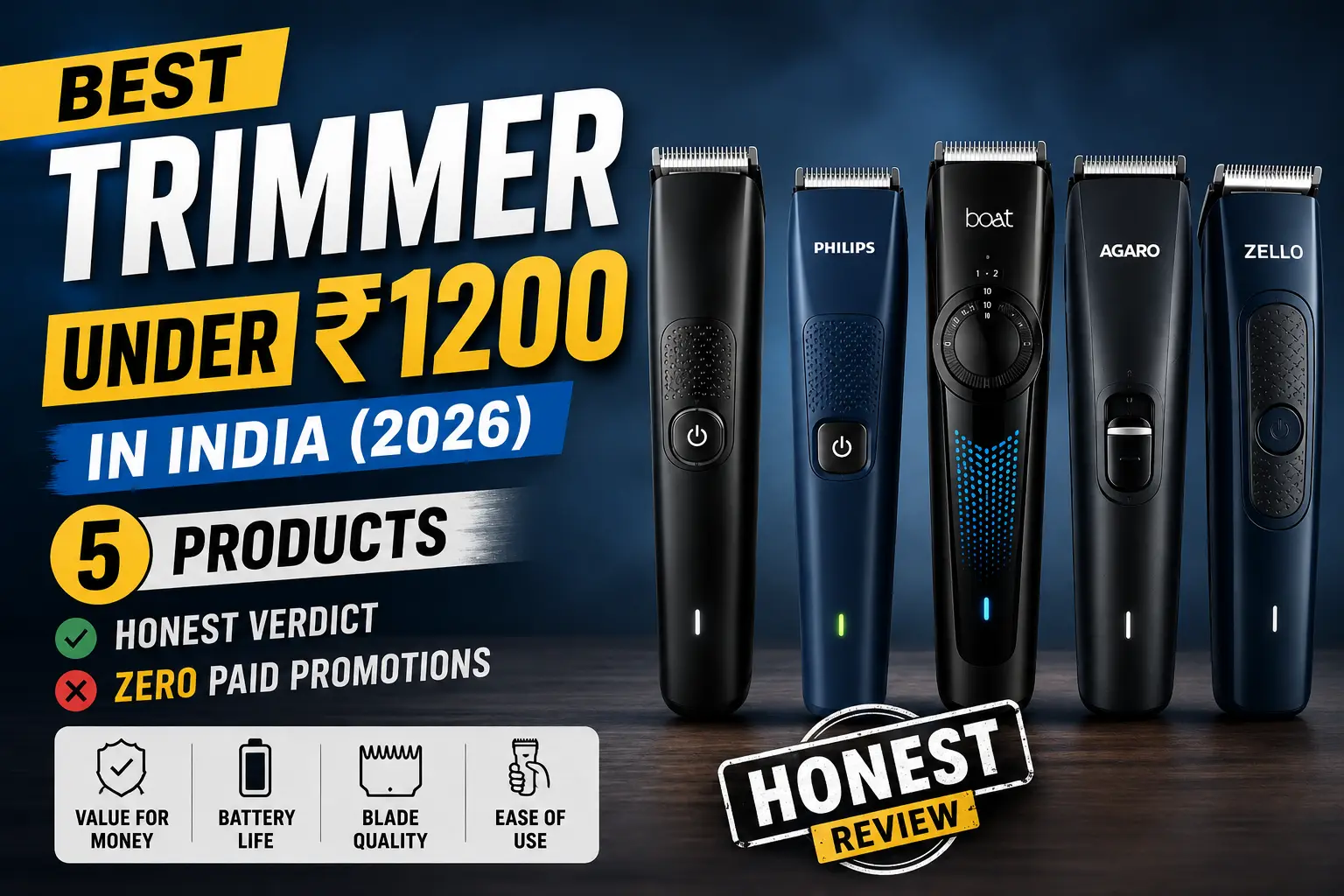 best trimmer under 1200 in india 2026 banner — groompick.in honest comparison