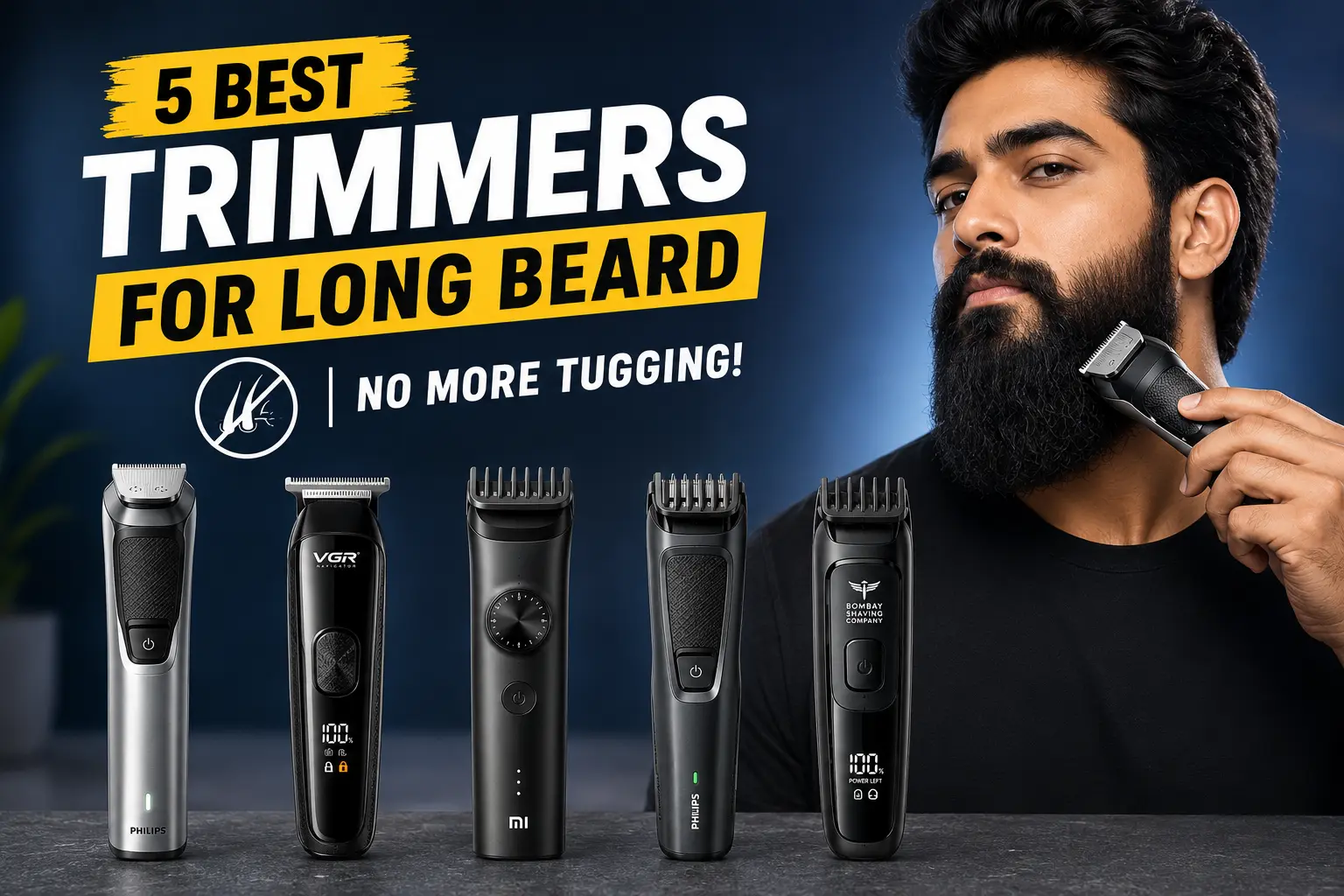 best trimmers for long beard india 2026 — no tugging philips mg7922 vgr v071 deep tested groompick