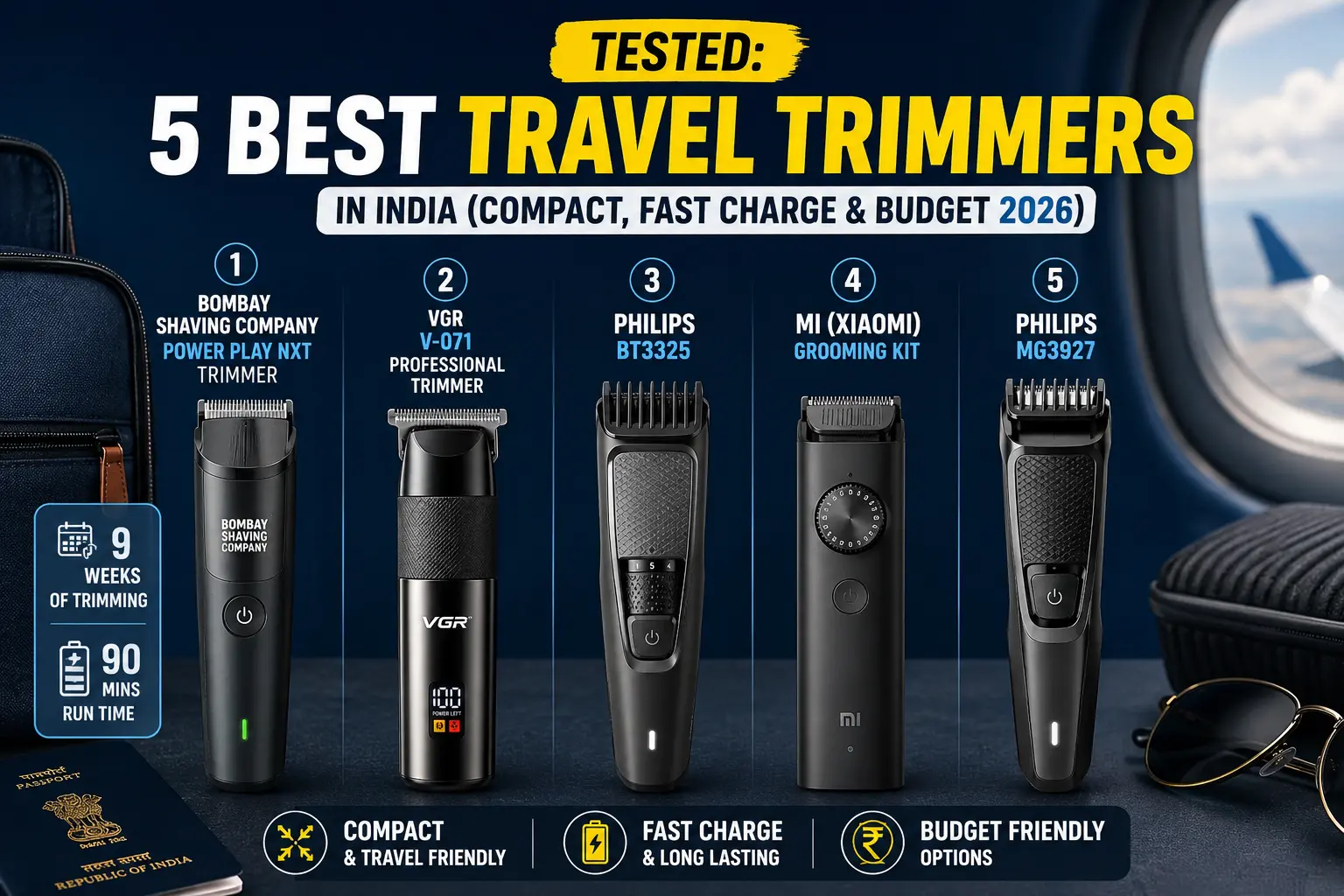 best travel trimmers india 2026 compact fast charge budget guide groompick