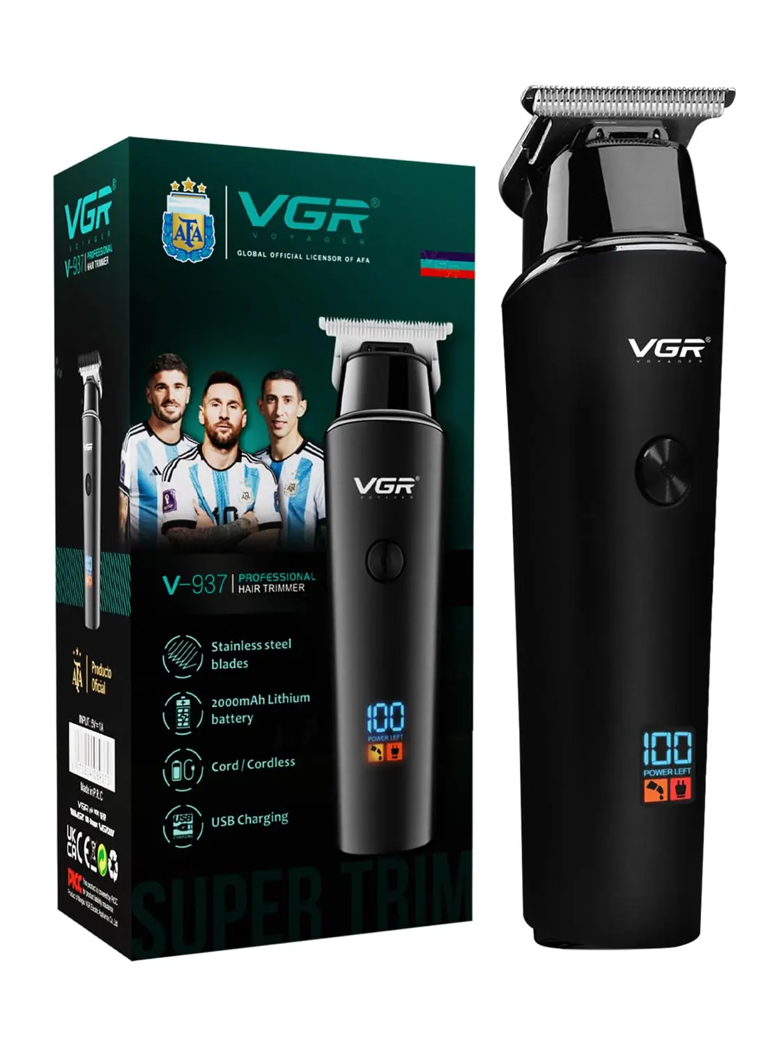 vgr v937 professional hair trimmer usb type c t-blade precision best budget trimmer under 1500 india 2026
