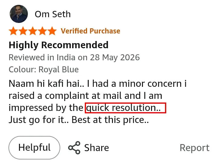 Philips BT3325 service support Amazon India review screenshot 2026