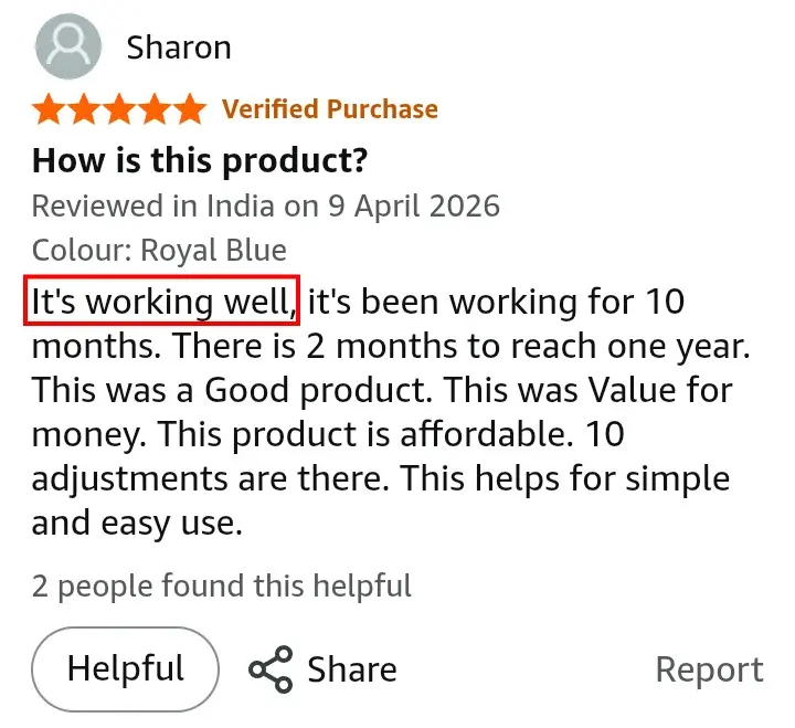Philips BT3325 working well Amazon customer review screenshot India 2026