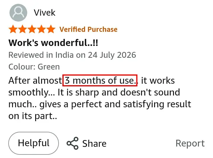 Philips MG3927 long term performance Amazon review screenshot